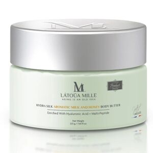 Hydra Silk Aromatic Milk & Honey Body Butter W/ Hyaluronic Acid + Peptides NEW